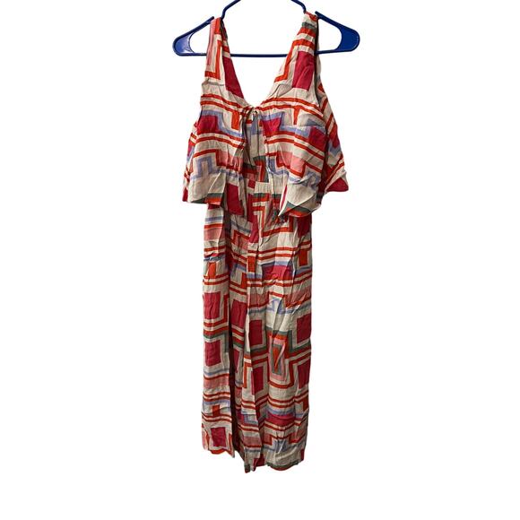 Mister Zimi Clover Jumpsuit Party Print Sleeveless‎ Wide Leg Size 10 Preowned - Picture 4 of 10